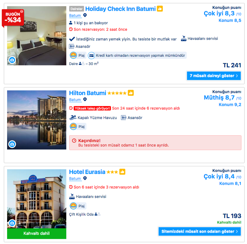 Gürcistan Otel Fiyatları Bilgisi